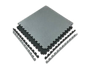 Матами ластівчин хвіст WCG EVA 1000x1000x30 мм Мат-пазл Сіро-чорний