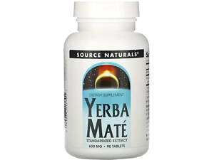 Мате (Падуб парагвайский) Source Naturals Yerba Mate 600 мг 90 таб