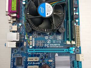 Материнская плата Gigabyte Gigabyte GA-B75M-D3V + Xeon E3-1220v2 + 2x4 Gb + кулер (Socket 1155)