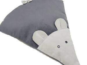 Килимок-матрас Мишка для собак або котів сірий 700х700