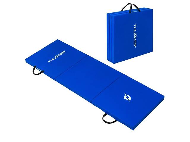 Матрац гімнастичний THUNDER MG-02, 180 х 60 х 5 см, синій - Фото 1
