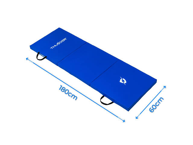 Матрац гімнастичний THUNDER MG-02, 180 х 60 х 5 см, синій - Фото 5