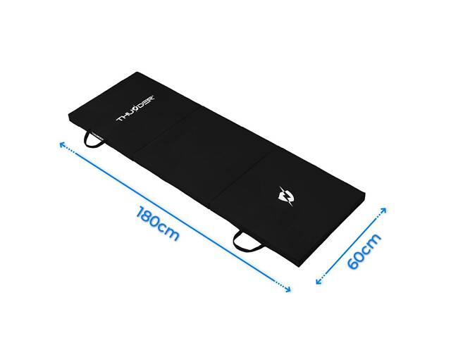 Матрац гімнастичний THUNDER MG-01, 180 х 60 х 4 см, чорний - Фото 4