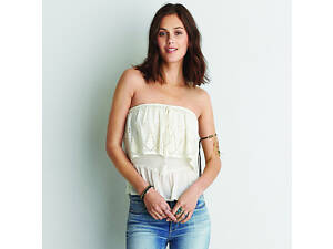 Майка AEO Eyelet Ruffle Cream M Біла (2351-7338WT)