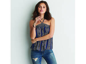 Майка AEO Floral Easy Halter BLUE M Синий (2351-7277BL)