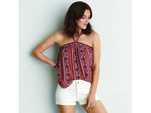 Майка AEO Floral Easy Halter CORAL XS Різнокольорова (2351-7277CR-XS)