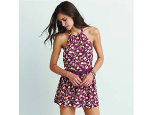 Майка AEO Halter Tie Back Burgundy S Бордовий (2351-7367BG)