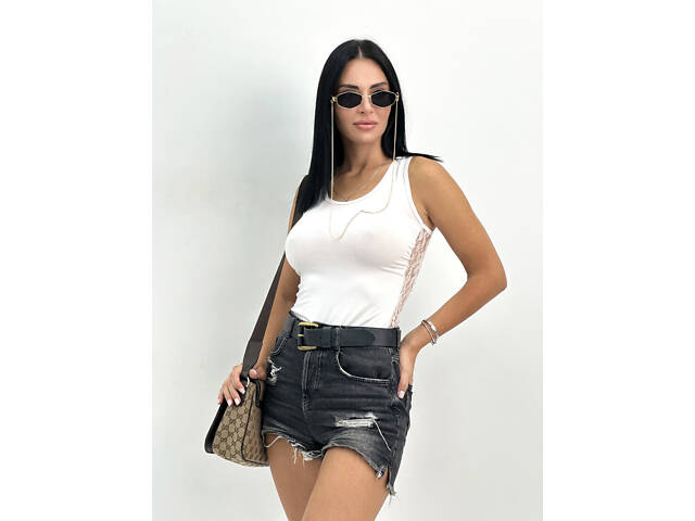 Футболка-борцівка 'Гіпюр' оптом | Розпродаж моделі Білий - Фото 5