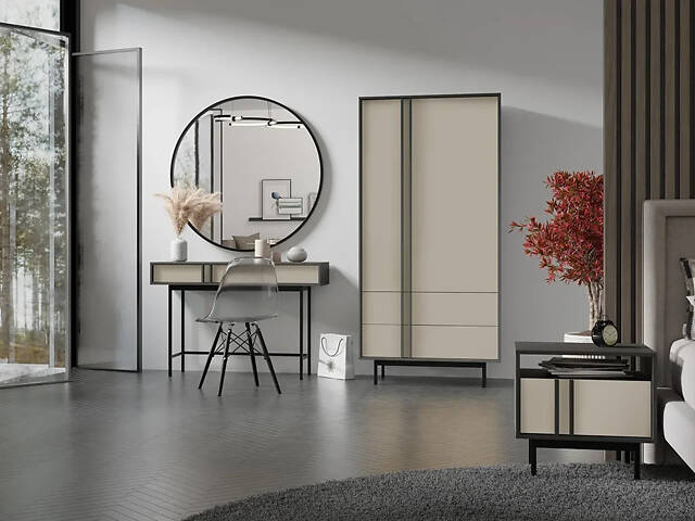 Мебель для спальни Alsy II, антрацит / светлый беж - Фото 1