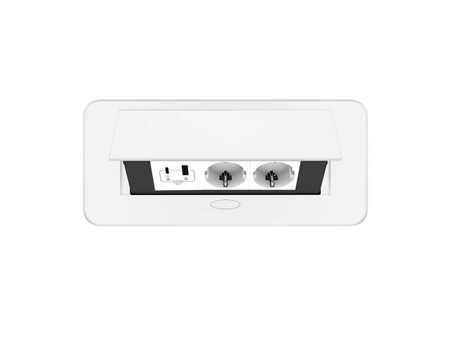 Меблева розетка з плавним відкриттям, USB, Type-С Power Delivery 36W Livolo білий (VL-SHS013-TC-UA.UC-WP-W) - Фото 8