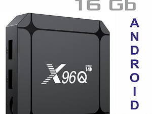 Медиаплеер X96Q 2 Гб 16 Гб Android 14 Smart TV Приставка RockChip RK3518 для телевидения, игр, фильмов и YouTube.