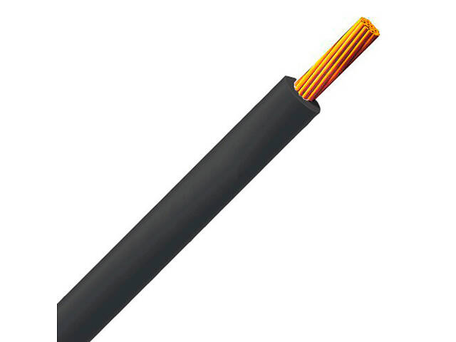 Медный провод ПВ-3нгLS(гд) 2.5 кв.мм черный ГАЛ-КАТ [114472-1C] мягкий одножильный-многопроволочный - Фото 1