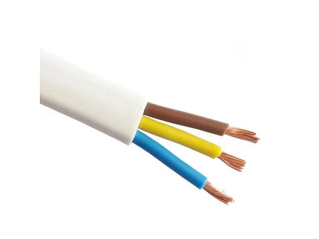 Медный провод ШВВП 3х2.5 кв.мм Укркабель [69077-1C] мягкий трехжильный-многопроволочный