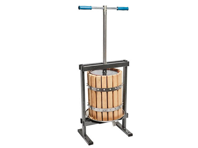 Механический ручной пресс для сока яблок, винограда, овощей универсальный из дуба «Вилен» 20л