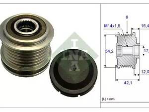 Механизм свободного хода на 3, 300C, 500 L, C-MAX, C30, C70, Combo, Doblo, Ducato, Fiesta, Focus, Focus C-MAX, Fusion...