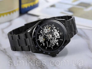 Механічний чоловічий наручний годинник Winner Skeleton