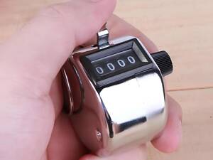 Механічний ручний лічильник RESTEQ — металевий клікер-лічильник до 9999 кліків для спорту, обліку та підрахунку дій