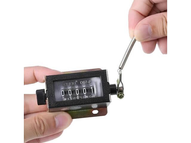 Механічний лічильник RESTEQ - металевий ручний клікер на 5 розрядів (до 99 999) для підрахунку людей, предметів, повторень та - Фото 1