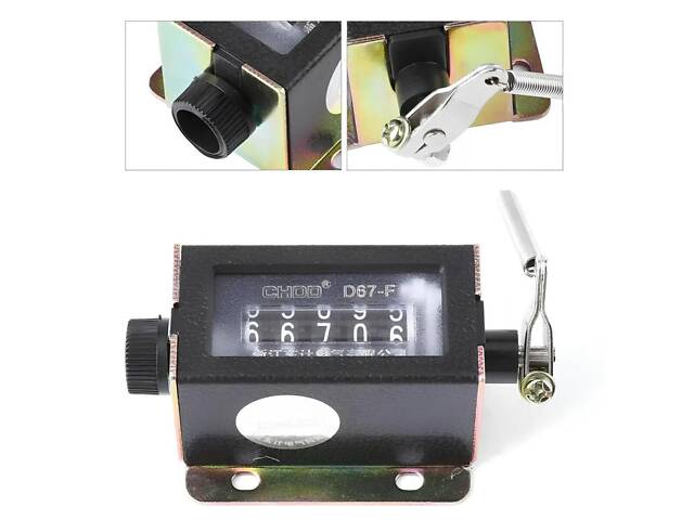 Механічний лічильник RESTEQ - металевий ручний клікер на 5 розрядів (до 99 999) для підрахунку людей, предметів, повторень та - Фото 4