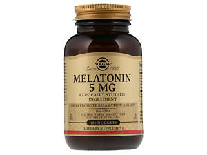 Мелатонін Solgar 5 мг 120 жувальних таблеток (SOL01937)