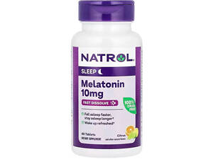 Мелатонин для крепкого сна Natrol Melatonin 10 мг 60 таб цитрус