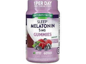 Мелатонін для сну Nature's Truth Sleep Melatonin 5 мг 60 жувальних конфет ягоди