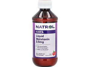 Мелатонін для покращення сну Natrol Liquid Melatonin 2,5 мг 237 мл ягоди