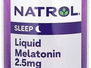 Мелатонин для улучшения сна Natrol Liquid Melatonin 2,5 мг 237 мл ягоды