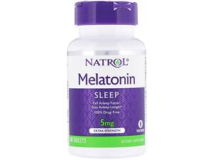 Мелатонин, С Повышенной Силой Действия, 3 мг, Natrol, 60 таблеток