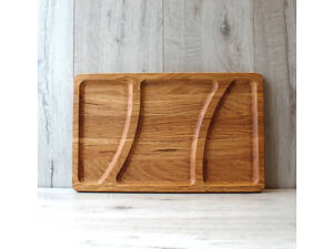 Менажниця прямокутна Дерево Карпат Т-52-Дуб 3 секції 25х40 см