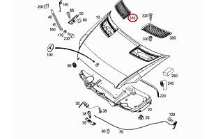 MERCEDES 90683607189051 Решітка капоту MB Sprinter 906 06- (R)