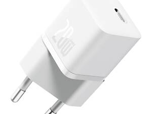 Мережевий зарядний пристрій Baseus GaN5 Fast Charger(mini) 1C 20W EU White
