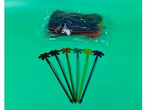 Мішалка пластикова для коктейлю 'Пальма '24.см(100шт) (1 пач.)