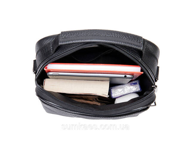 Мессенджер чоловічий шкіряний 20345 Vintage Чорний - Фото 3