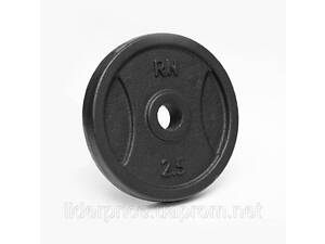 Металлический блин (диск) RN-Sport 2,5 кг для гантели (штанги) под гриф Ø25мм