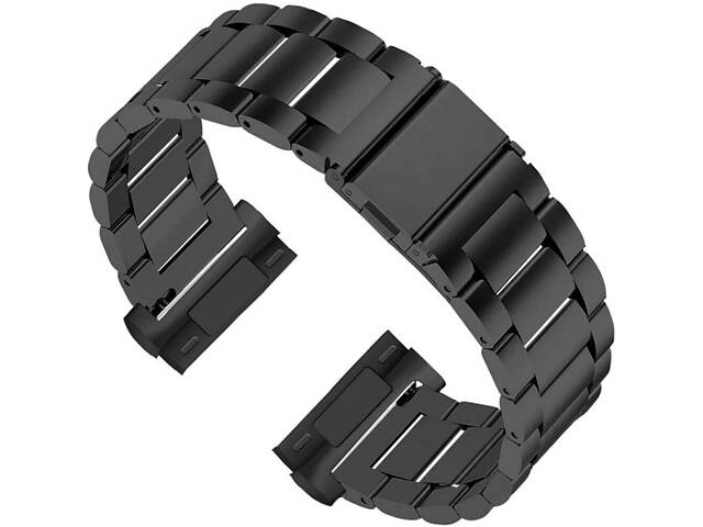 Металлический ремешок Primolux для часов Fitbit Versa 4 / Fitbit Sense 2 - Black - Фото 3