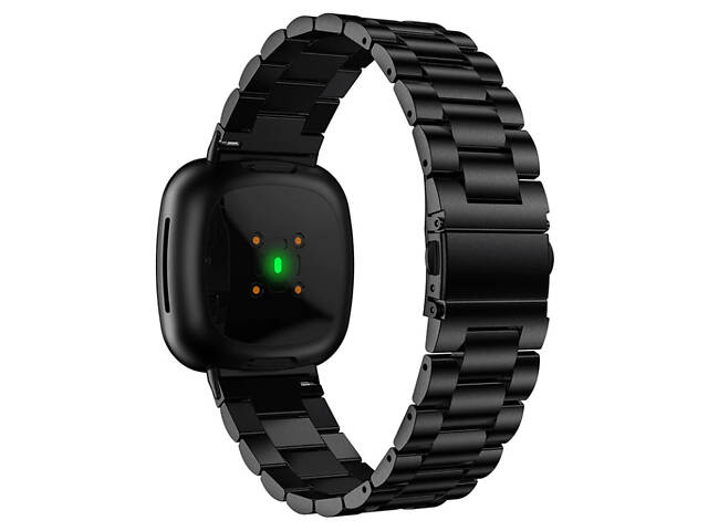 Металлический ремешок Primolux для часов Fitbit Versa 4 / Fitbit Sense 2 - Black - Фото 2