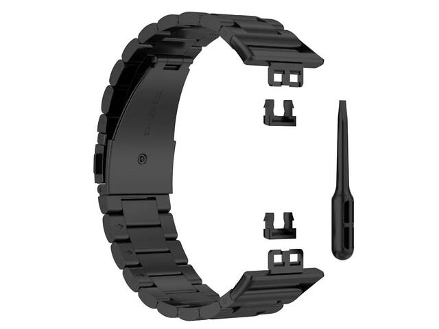 Металевий ремінець Primolux для смарт-годинника Huawei Watch Fit (TIA-B09) - Black - Фото 3