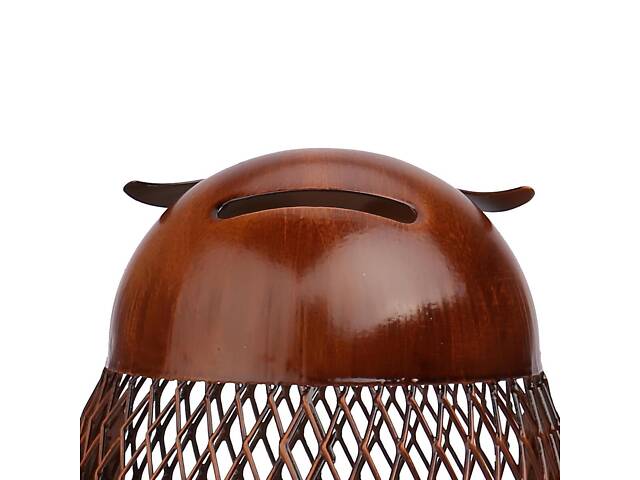 Металева скарбничка для грошей Сова RESTEQ 103х136 мм. Скарбничка Совушка метал. Декоративна скарбничка - Фото 5