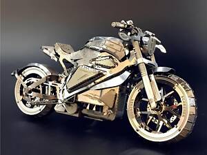 Металеві конструктор Мотоцикл. Металева збірна модель мотоцикла 3D 128х745х67 мм