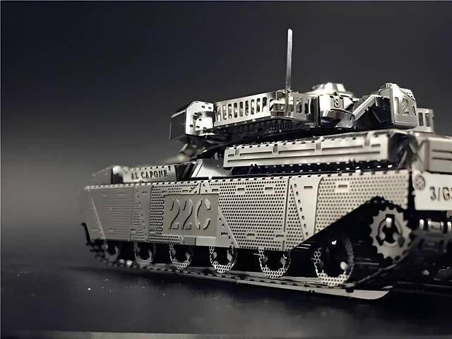 Металевий конструктор Танк Chieftain MK50 1:100. Металева збірна 3D модель танка. 3D пазл Танк Chieftain MK50 - Фото 7