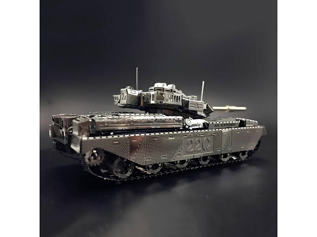 Металевий конструктор Танк Chieftain MK50 1:100. Металева збірна 3D модель танка. 3D пазл Танк Chieftain MK50 - Фото 9