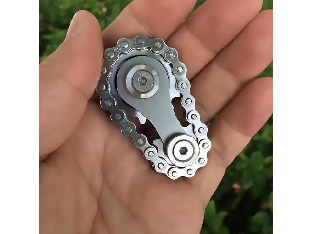 Металевий спіннер RESTEQ у вигляді ланцюга — антистрес-іграшка для зняття напруги та розвитку концентрації уваги. - Фото 1