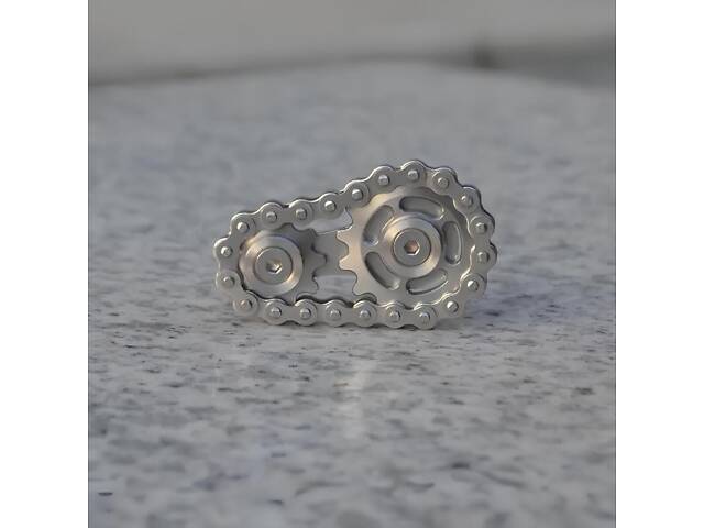 Металевий спіннер RESTEQ у вигляді ланцюга — антистрес-іграшка для зняття напруги та розвитку концентрації уваги. - Фото 2