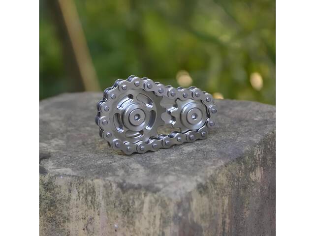 Металевий спіннер RESTEQ у вигляді ланцюга — антистрес-іграшка для зняття напруги та розвитку концентрації уваги. - Фото 3