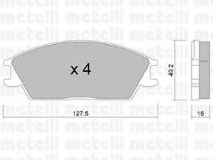 Metelli 22-0081-0. Комплект тормозных колодок (дисковых)