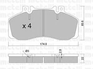 Metelli 22-0267-0. Комплект тормозных колодок (дисковых)