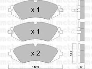 Metelli 22-0294-0. Комплект тормозных колодок (дисковых)