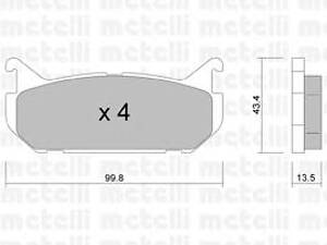 Metelli 22-0303-0. Гальмівні колодки