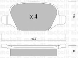 Metelli 22-0324-1. Комплект гальмівних колодок (дискових)